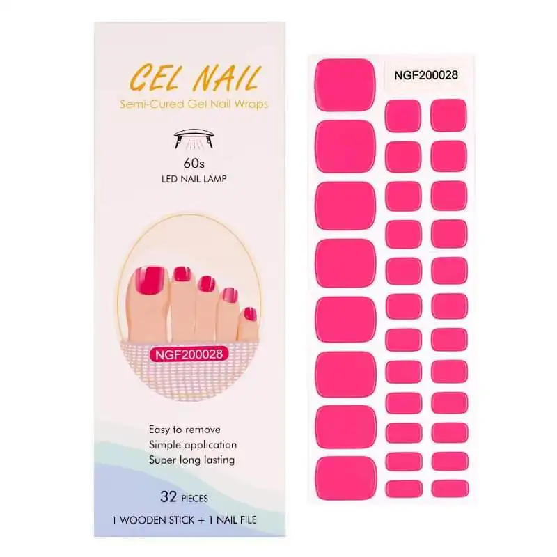 Semi Cured Uv Set Led Lamp Pen With Stickers Toe Gel Nail Sticker - Buy ...