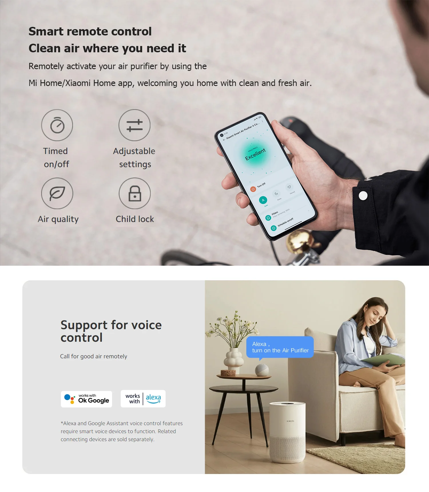 Original Global Xiaomi Smart Air Purifier 4 Compact Low Energy Consumption and High Efficiency Smart Air Purifier