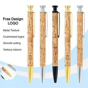 Wholesale 1.0mm Wood Grain Ballpoint Pen Enterprise Promotion Advertising Gift Personalized Logo Printing on Paper Material