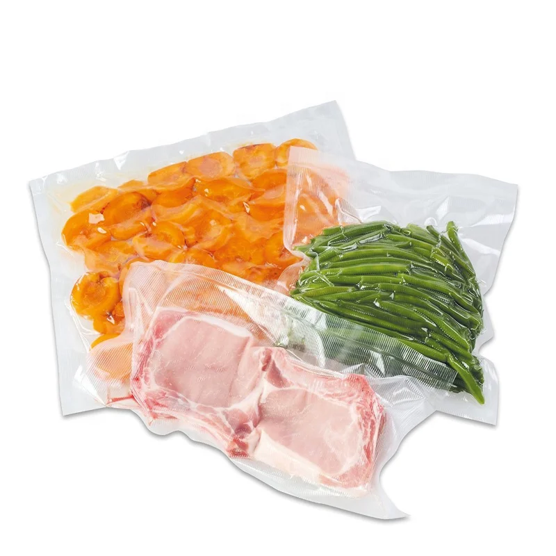 50pcs Vacuum Sealer Bags For Food Black Printed Biodegradable