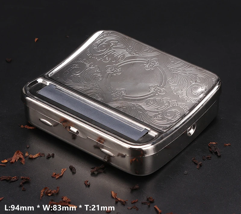 tobacco rolling tin Manual Cigarette Roller Tobacco Rolling Machine Colorful Metal Cigarette  Tobacco Roller Box & Storage Box 70/78/110mm