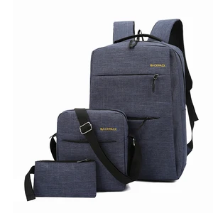 Custom 15.6 Inch Unisex Usb 3 in 1 Travel Leisure Laptop Backpack Set