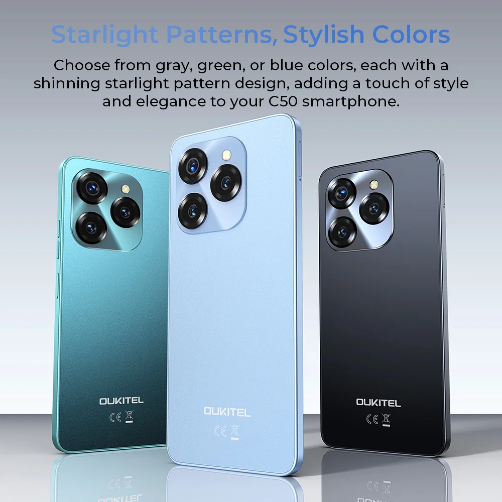 OUKITEL C50 128GB ブラック　(5G対応) 新品未使用未開封 OUKITEL C50 Smartphone Android14, 24GB + 128GB (1TB