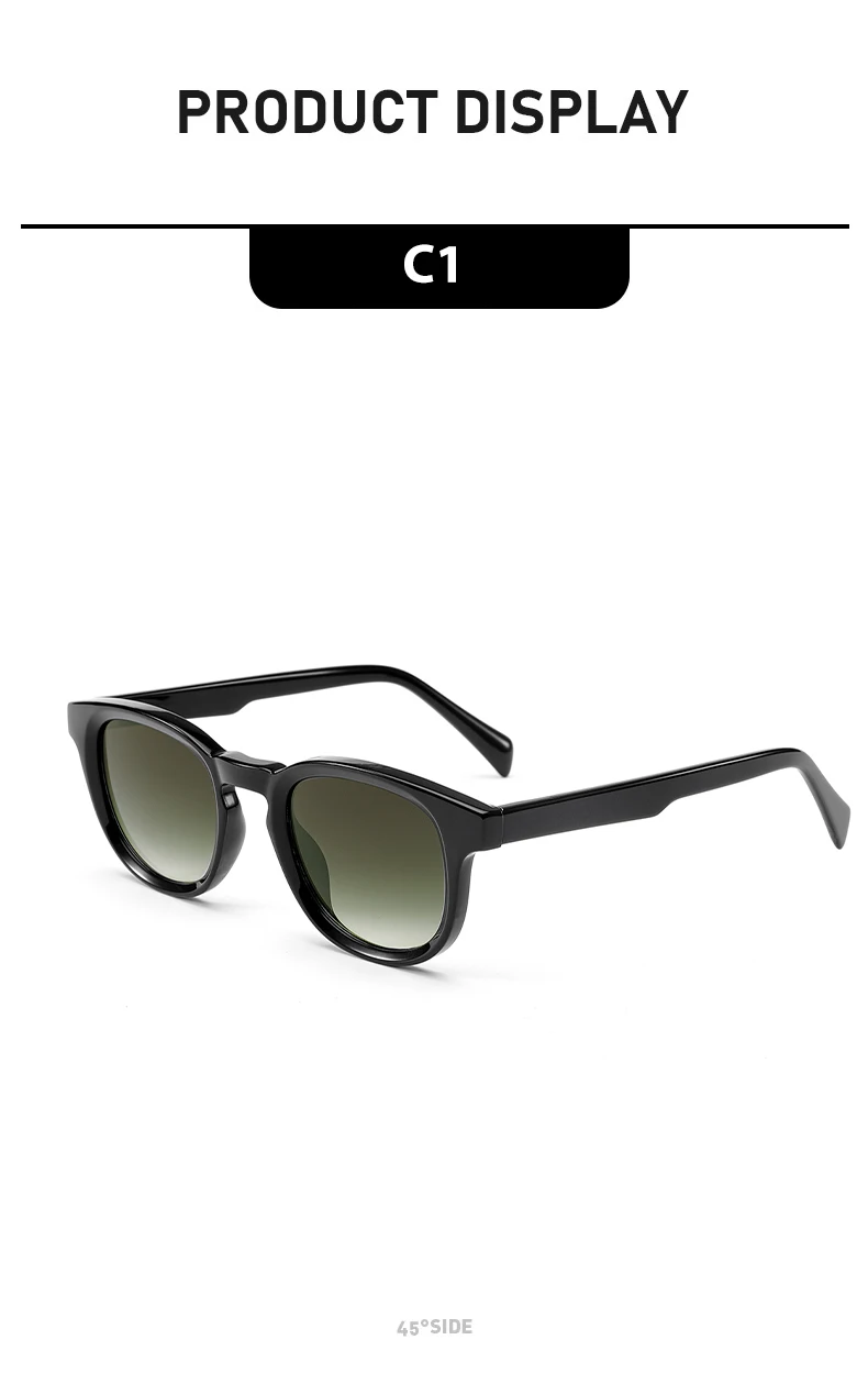 Lunettes de soleil carrées rétro à monture fine en acétate, unisexes, légères, confortables, élégantes et luxueuses._voghion.com