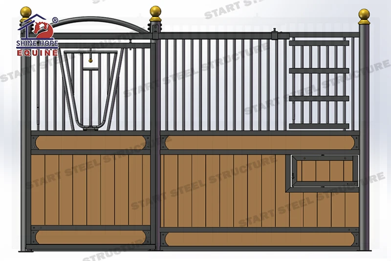 Horse Barn Internal Galvanized Horse Feeding Gate With Optional ...