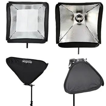 Photo Studio Accessories Godox 60*60cm Portable Foldable Softbox with S Type Bracket Holder for Studio Speedlight detail image