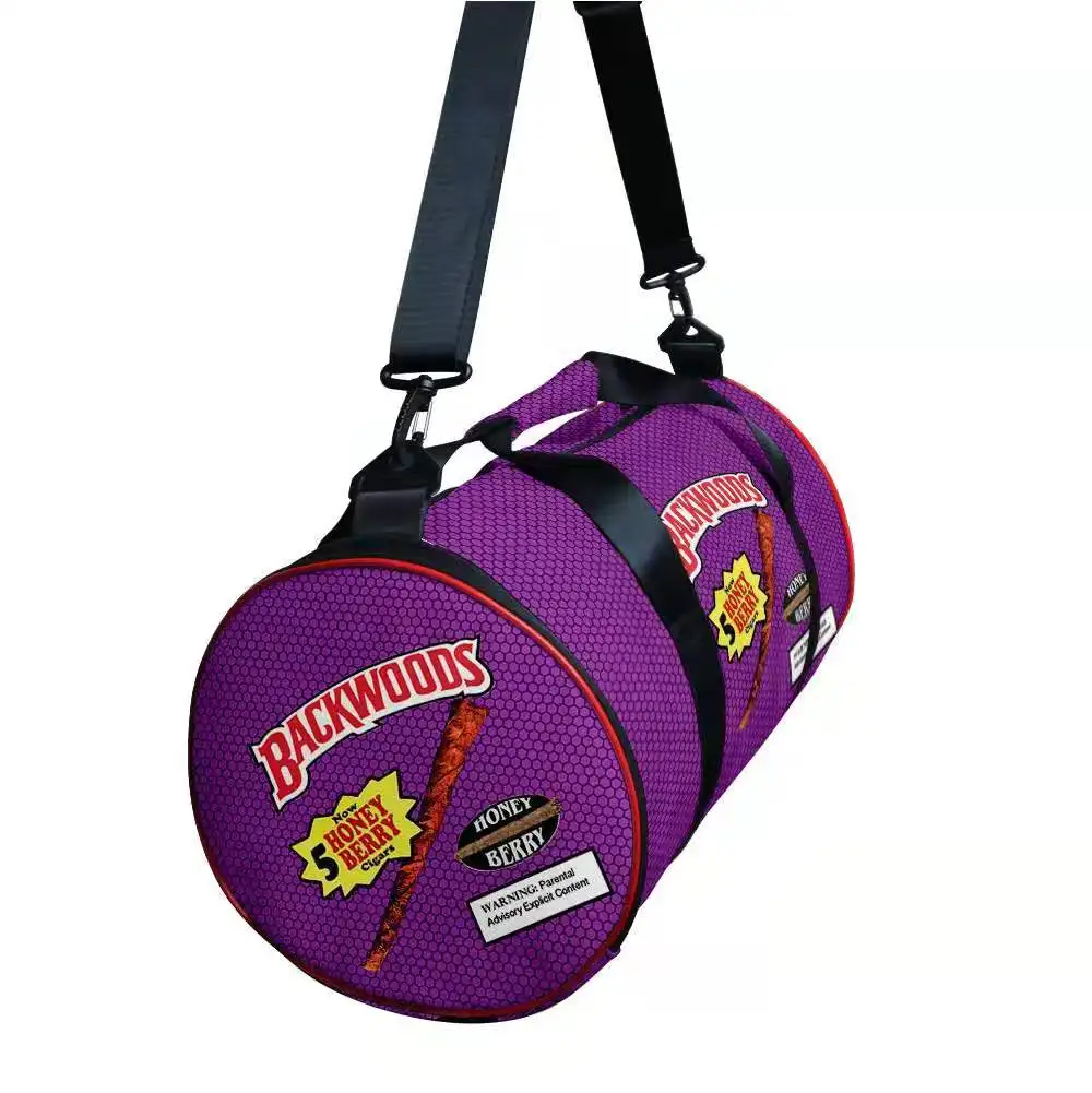 Custom 3D All Over  Printing Backwoods Cigar Waterproof and Smell Proof Handbag Gym Duffel Travel Luggage Bag