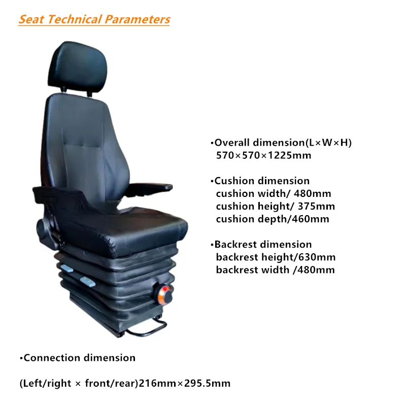 New Mechanical Suspension Driver Seats With Reclining Backrest Air