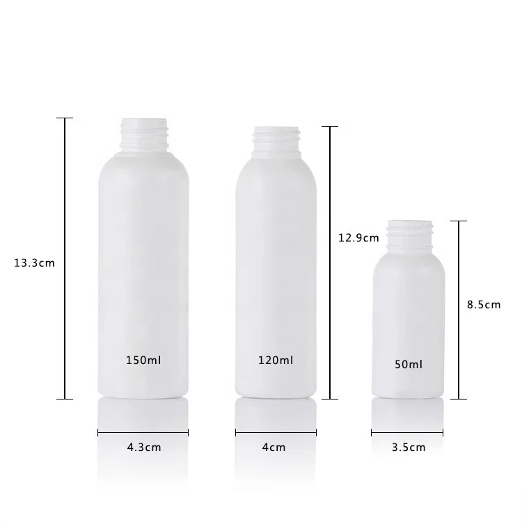 Custom 150ml White Plastic PE Spray Bottle Empty Fine Mist for Alcohol Hand Sanitizer Screen Printing Surface