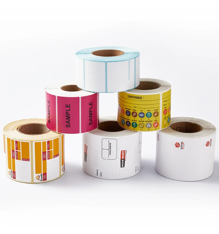 Wateproof Sticker Label Waterproof Sticker Label Thermal Label Rolls 4x6inch Direct Barcode ...