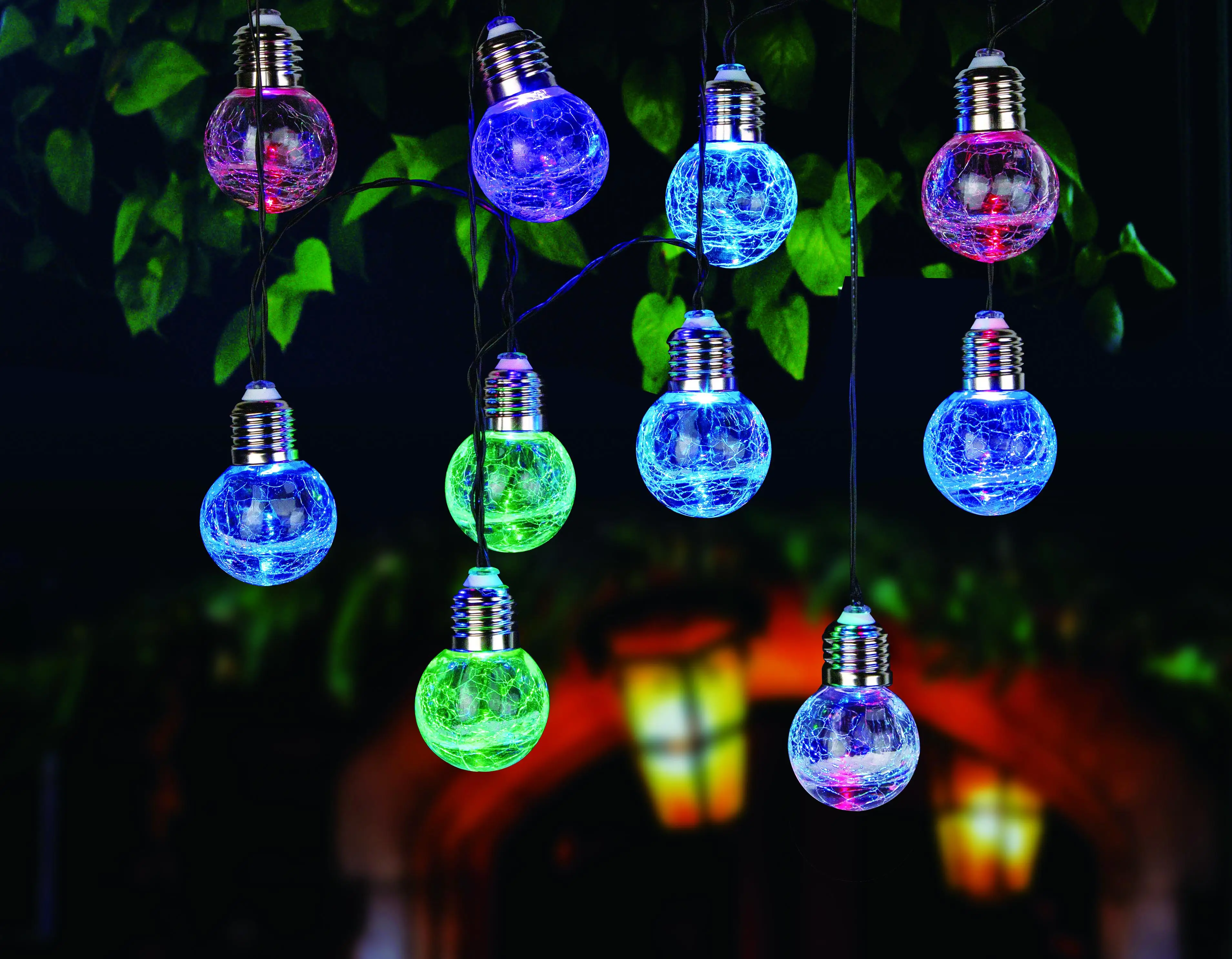 Waterproof Outdoor Solar Garden String Light ball bulb Copper Wire Festival Holiday String Light Lamp Courtyard Decoration supplier