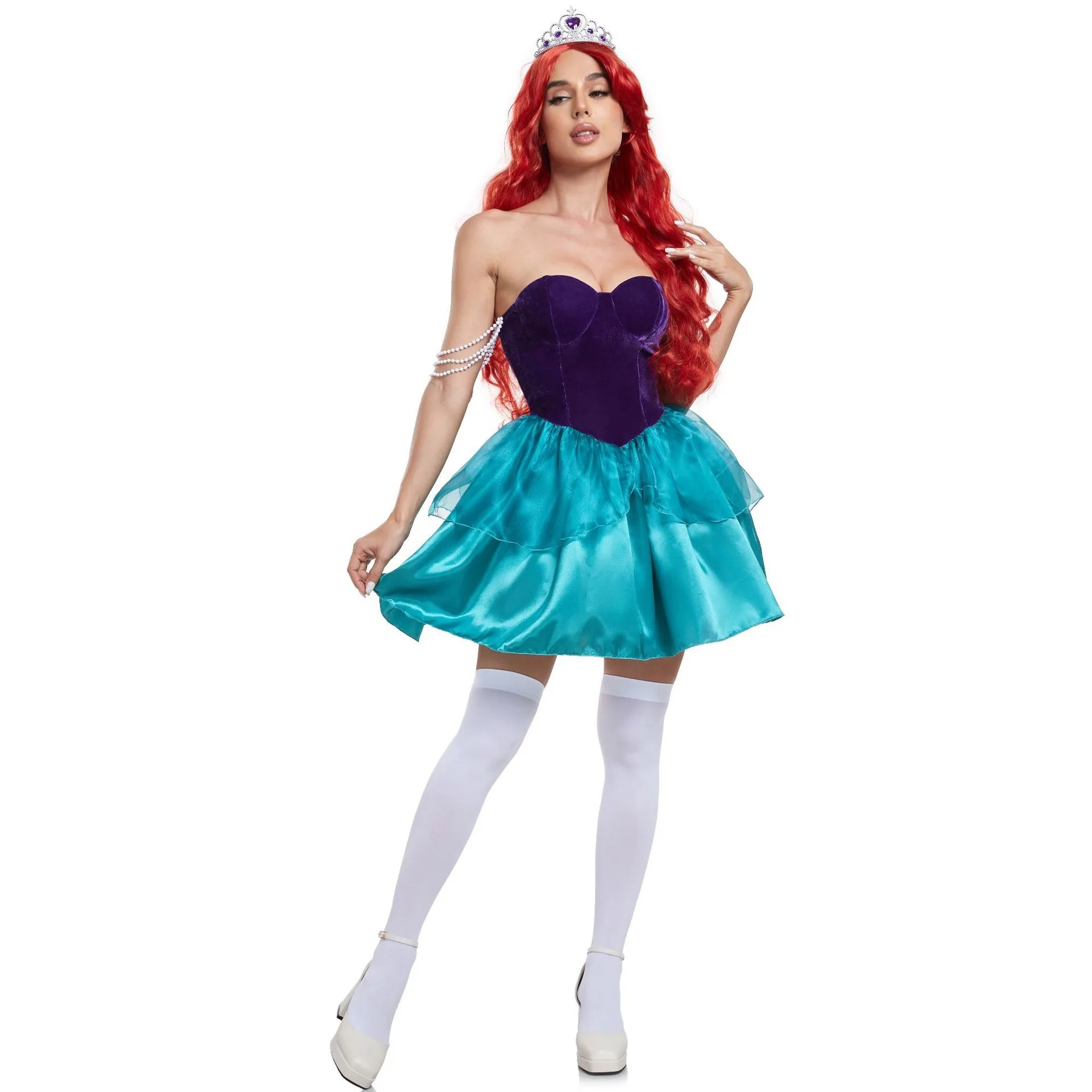 New 2026 Mermaid Princess Dress Ariel Costume Sexy Halloween Party Cosplay Birthday Dress up for Women