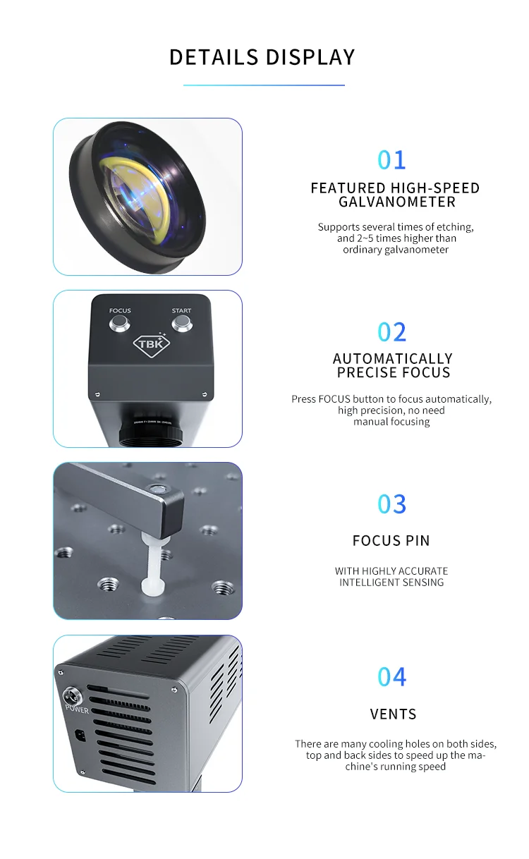 2021 New Arrival Mini TBK 958M Auto Focus Laser Cutting Engraving Marking Printer, Iphone Back Glass Remover Machine for Iphone