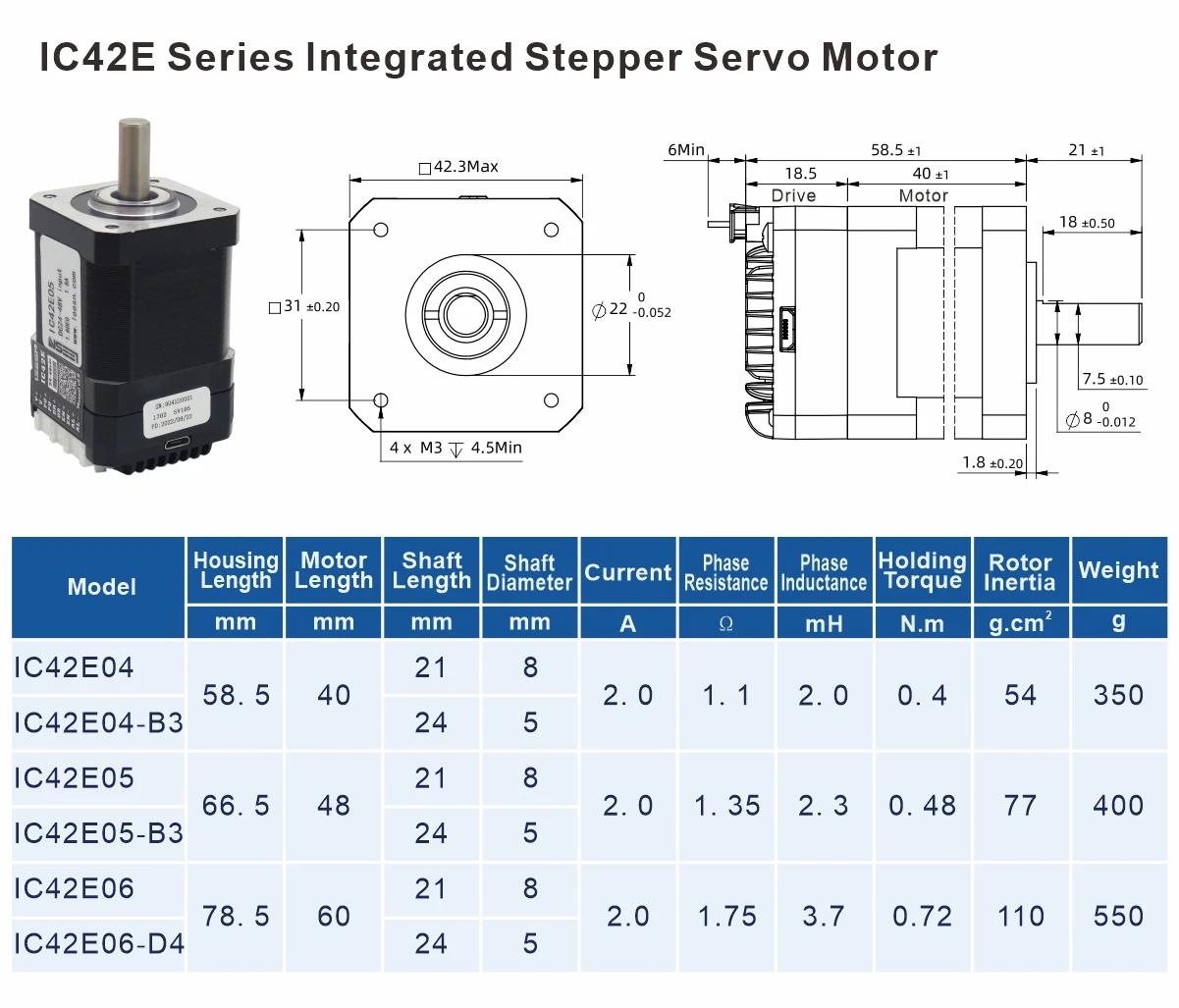 Stepper Motor, 1.2N.m, 48V, 2-Phase, CNC - detail 24