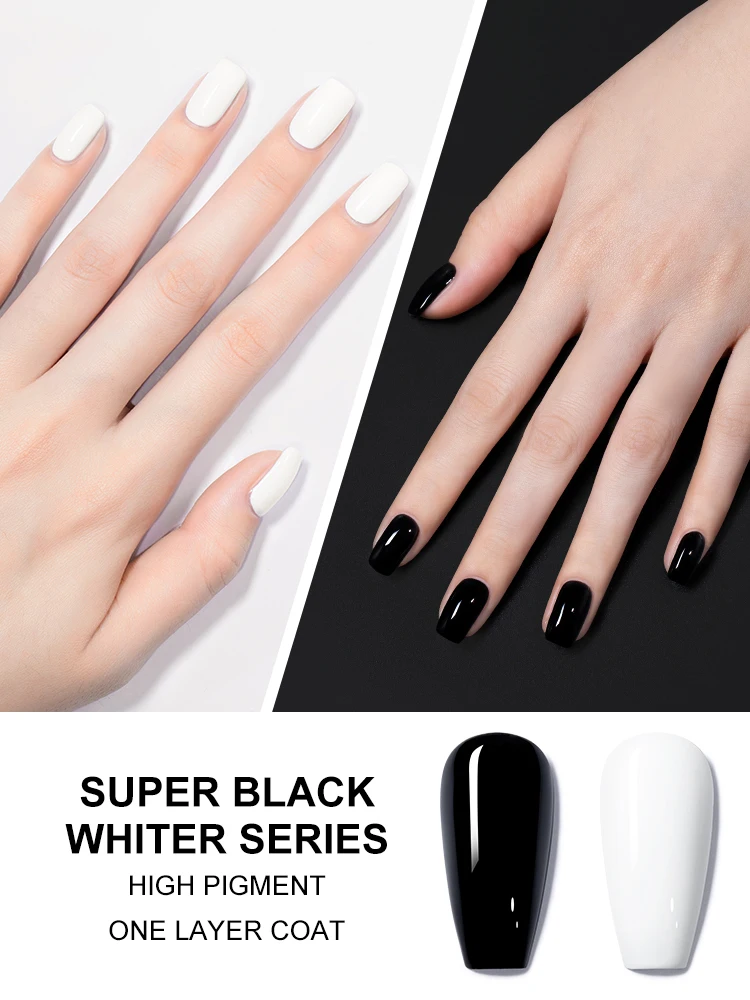 Bellinails Super Black And White Nail Gel Polish High Pigment Gel Nail