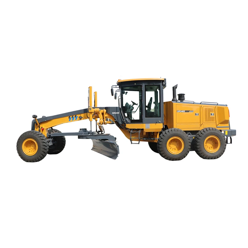 Official GR2405 Motor Grader 240HP Road Grader with Front Blade and Back Ripper