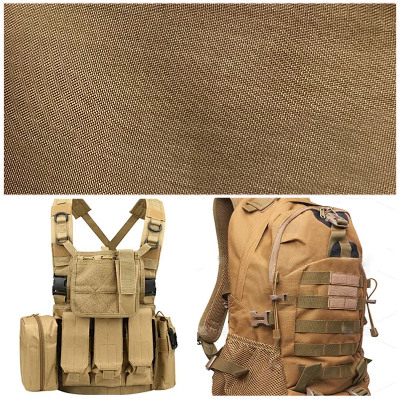 Coyoto Brown CB Cordura Waterproof Cold Tolerance Flame Retardant Fireproof  Woven 500D Nylon 66 Fabric for Bag Tent Cloth