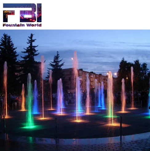 square Design Groups of Deck Floor Water Fountains Dry Deck Jets Fountain Nozzles