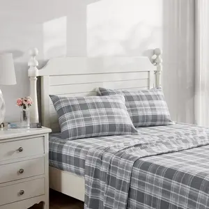 Sheet Set, Cotton Flannel Bedding, Brushed for Extra Softness & Comfort