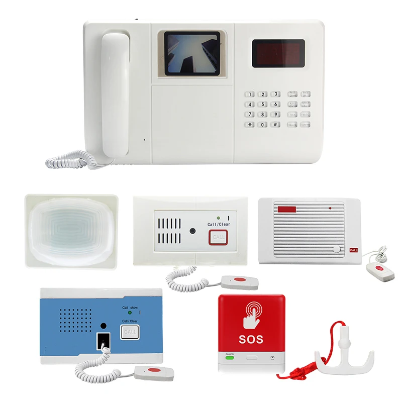 Meeyi Bed Head Unit with Rope Patient Elderly Alarm Call Bell Sos Panic Button Wired Nurse Calling System