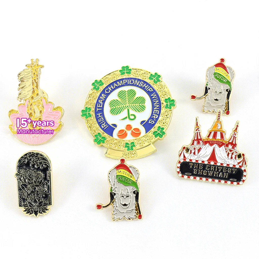 Custom UV Printing Lapel Pins Funny Clothes Cap Pin Badges Personalized Logo Zinc Alloy Soft Enamel