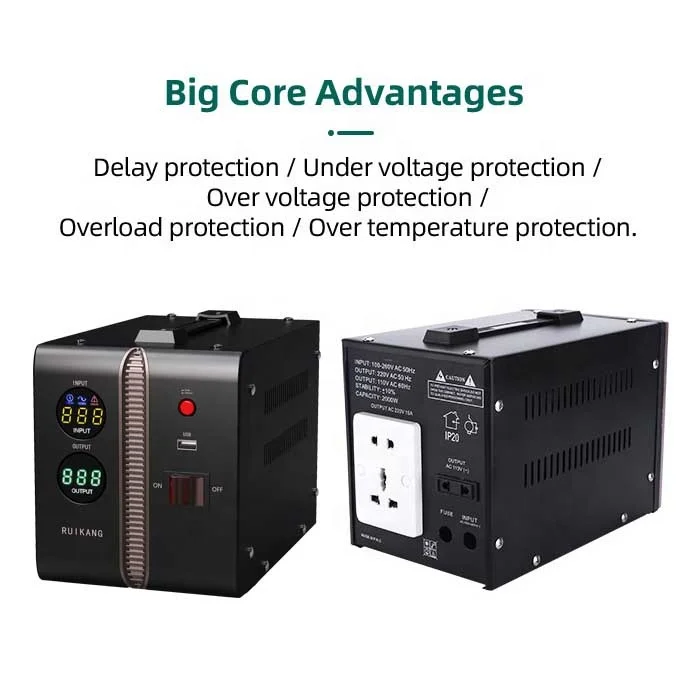 Latest LCD Display Adjustable Home Use Voltage Stabilizers 220v Single Phase Automatic Voltage Regulator for Fridge Protect