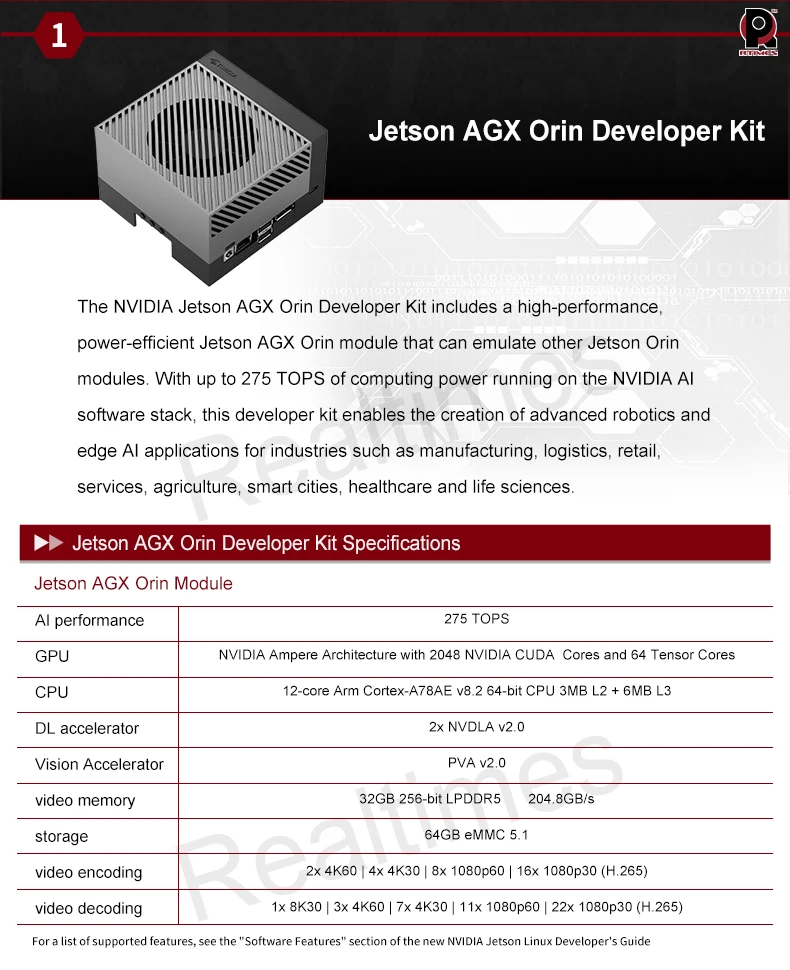 Nvidia Jetson Agx Orin Developer Kit,Server-class Ai Performance At The ...