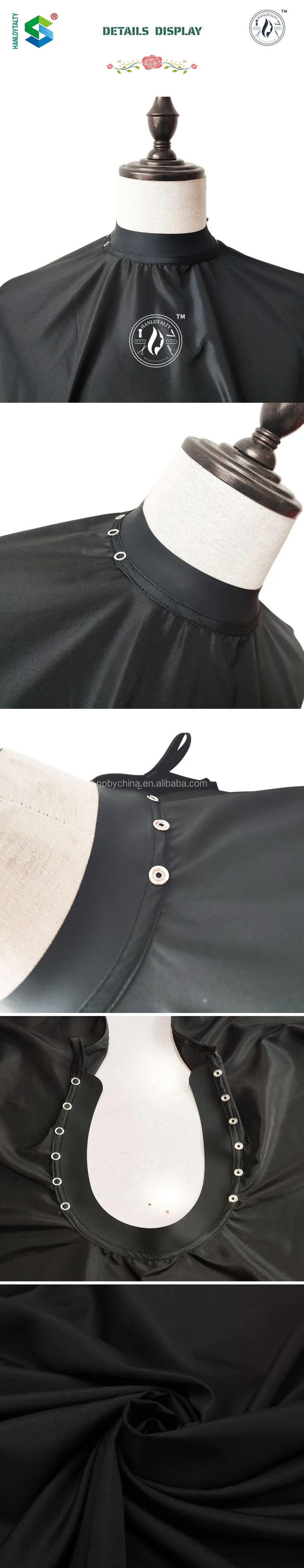 Hanloyalty New Design Silicone Neck Hairdressing Cape Apron Antistatic