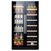 Combinación de puerta de cristal/barra de hielo + vinoteca