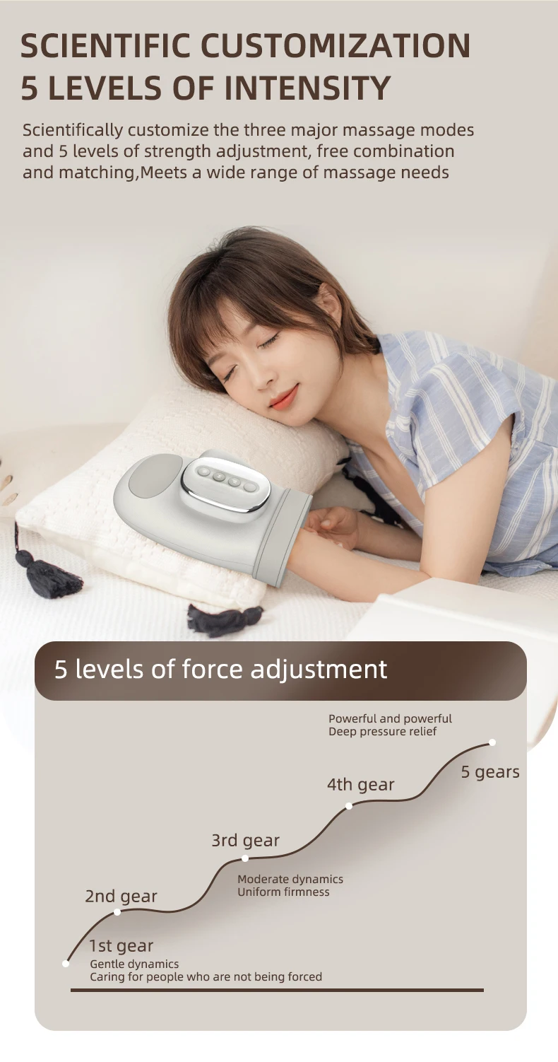 Smart Hand Massager with Airbag Compression Finger Wrist Palm Acupoint Massage G