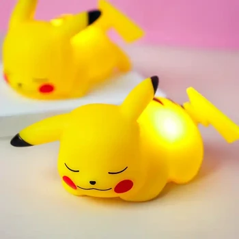 Amazon Hot Cute Mini Adorable Pikachu Bedroom Warm Night Light Wholesale Cheap Pikachu Light Up Toy Table Lamp