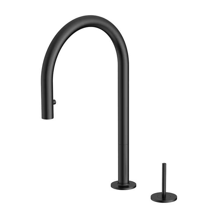 Faucet Factory Single Level Metered Faucets Contemporary Pull Down Black Kitchen Faucet