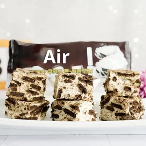 Mint Snowflake Coated Crispy Nuts Nougat and Other Bulk Snacks in Box Packaging