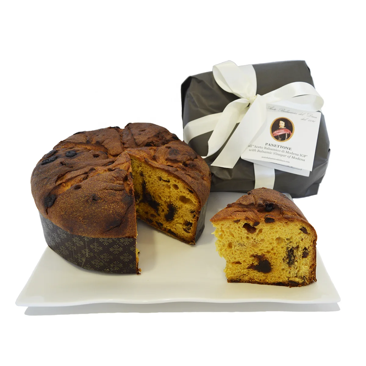 Panettone Italian Cake with Balsamic Vinegar of Modena