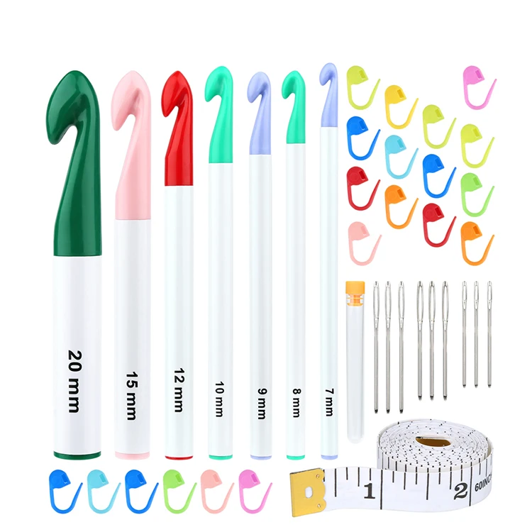 38 Pcs Multicolor Crochet Accessories Hand Knitting Tools Crochet Kit