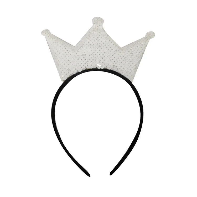 
 Блестящая повязка на голову, украшение для детской вечеринки, блестящая корона, повязка на голову, блестящая, двусторонняя  