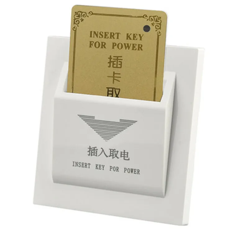 Hotel 40A Wall Switch Three Line Card Power Switch with Two Line Arbitrary Card Feature