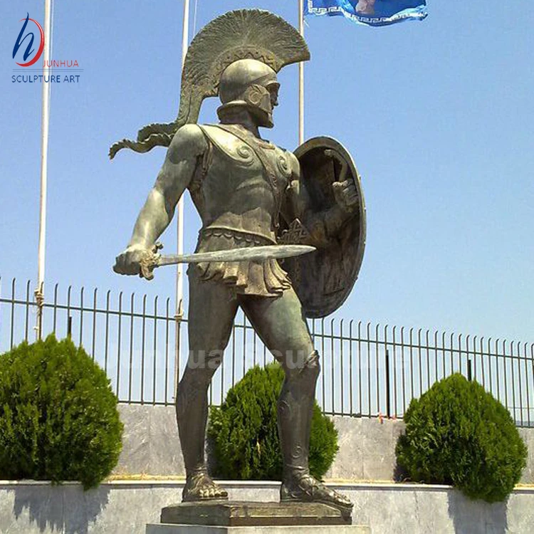 Custom Metal Art Figure Sculpture Life Size Bronze Brass Roman Soldier ...