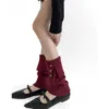 Wine red flanging button