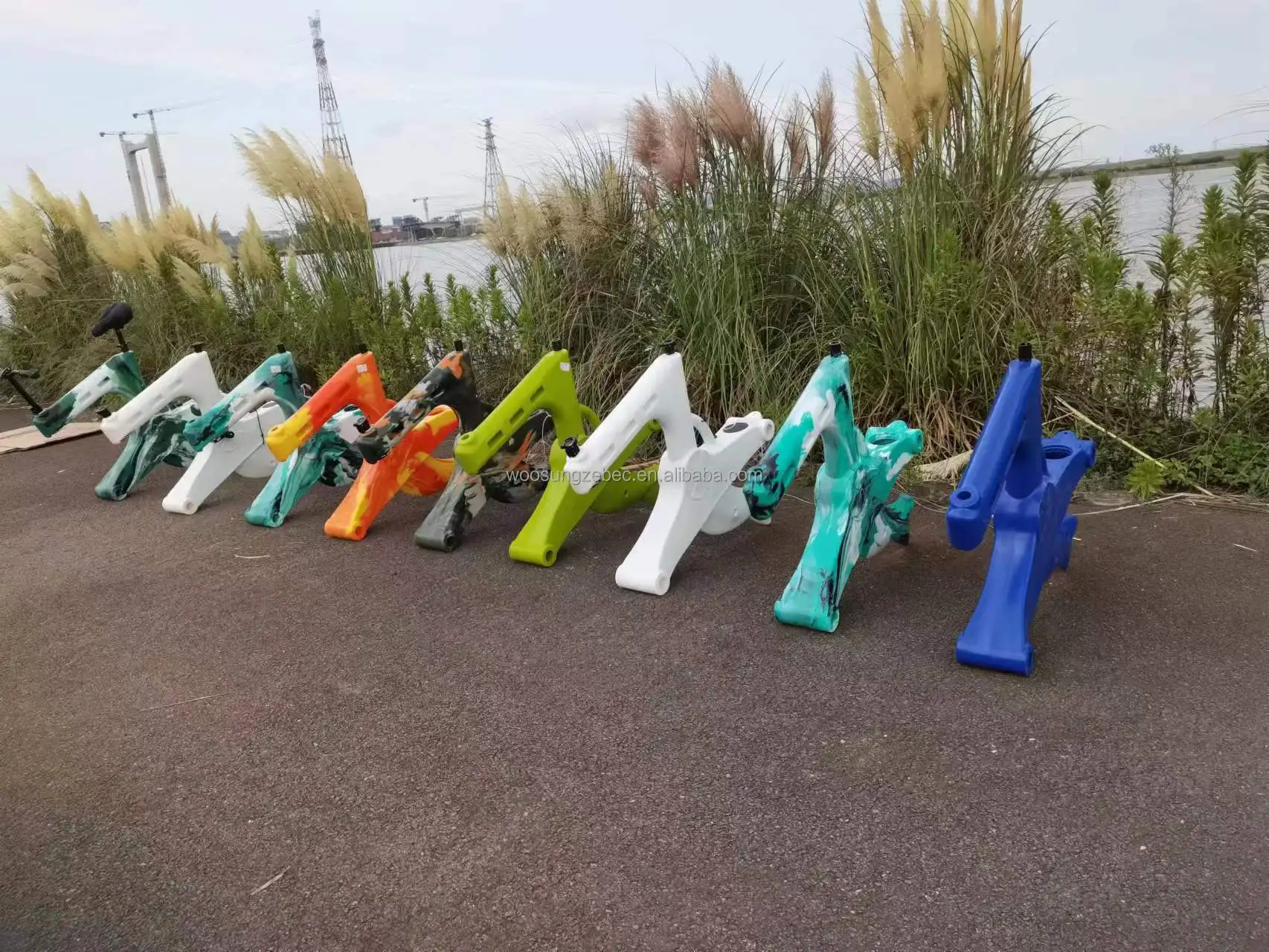 Inflatable Water River Sea Bike Swan Pedal Boat Tandem Bicycle Bike