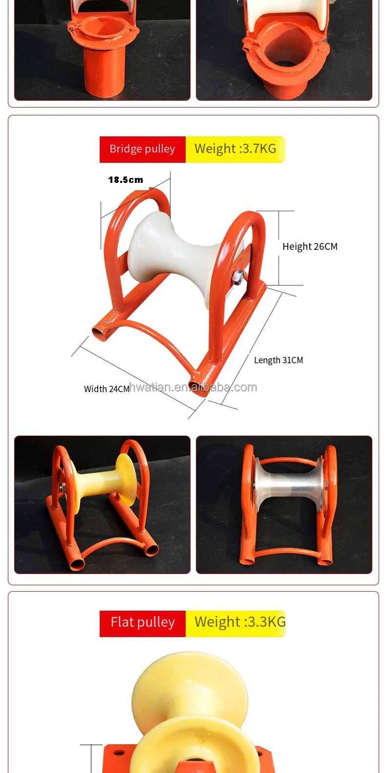 Stringing Line Roller Pulley Bridge Cable Block