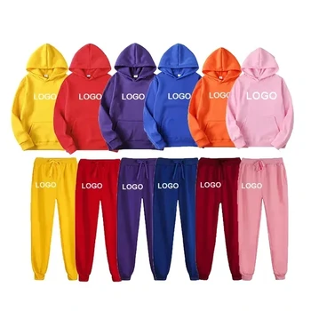 Men Sweatsuit Flared Sweatpants And Hoodie Sets Unisex 100% Cotton ...