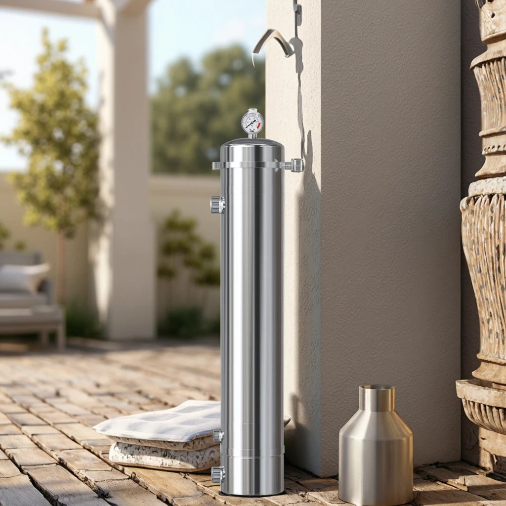 Hệ thống lọc nước gia dụng một cấp, di động, tiết kiệm nước, tự làm sạch, màng siêu lọc (UF) bằng thép không gỉ và PVDF, độ chính xác 0,01 micron