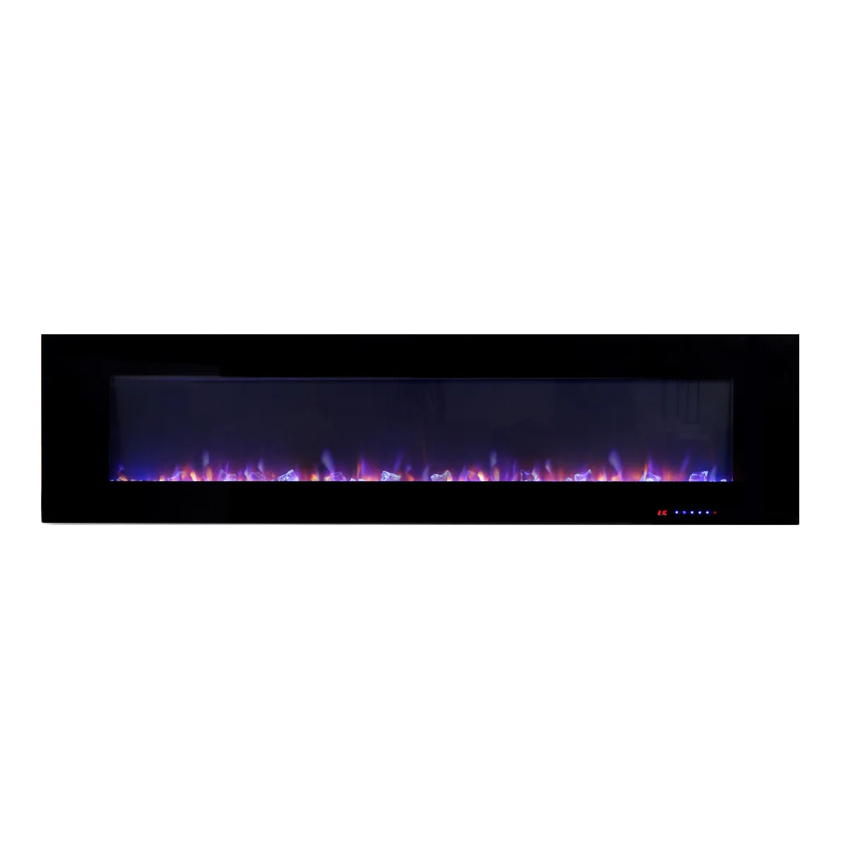 Luxstar Indoor 72 Inch Wall Mounted Not For Recessed  Electric Fireplace Heaters 1500W Remote Control LED Real Flame