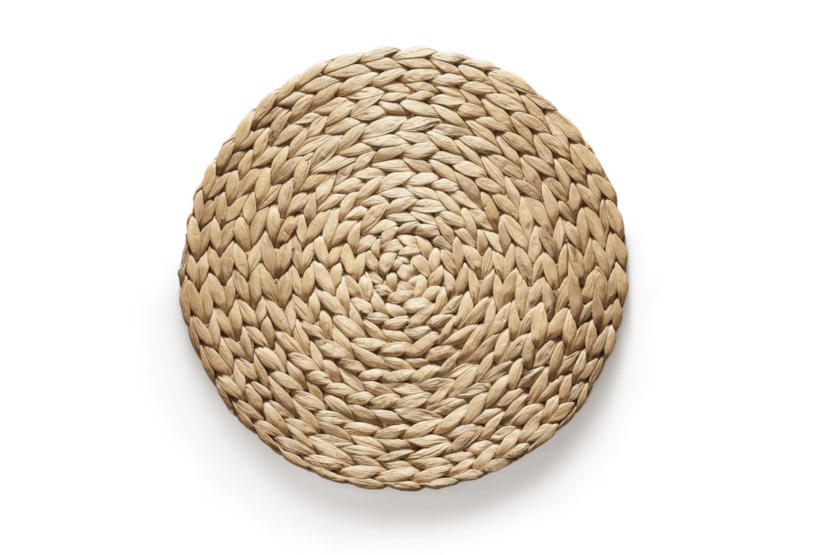 Vietnamese Natural Large Handmade Woven Placemats Round Natural Water