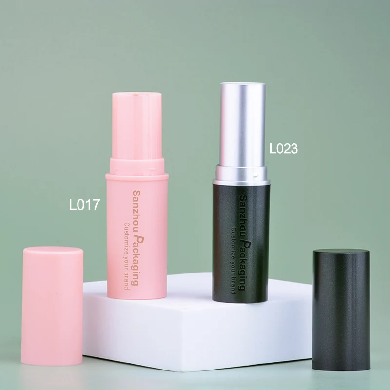 Customized 9g Push up Bottom Fill Pink Empty Concealer Tube Blush Stick Foundation Packaging