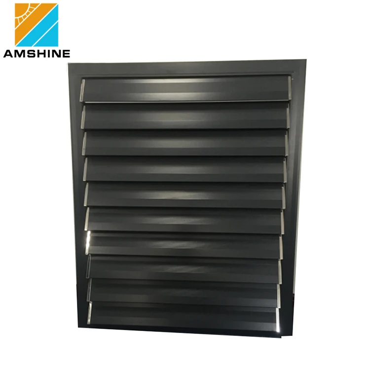 Custom Metal Plantation Louvre Horizontal Fixed Shutters Sun Window