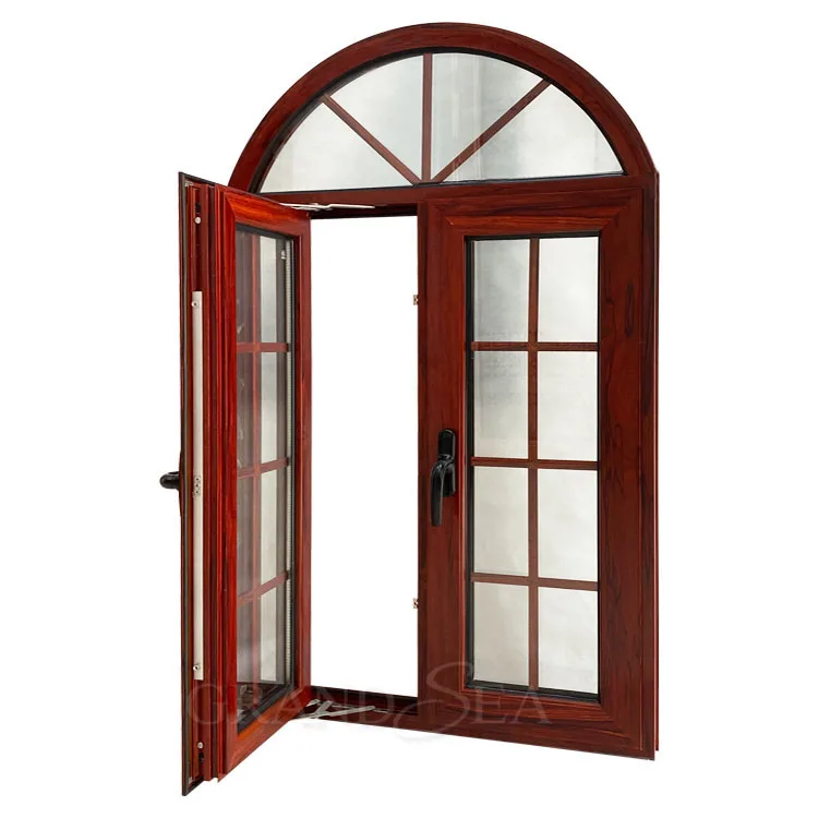 2020 Arch Window Fixed With Grill Design Double Glazed Arched windows for Australia Market