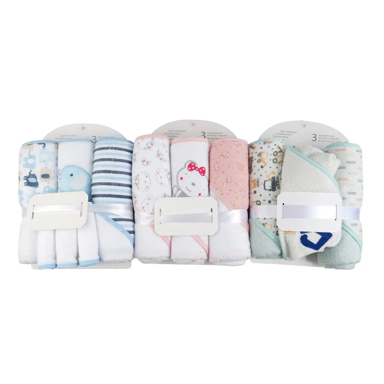 Cheap Price Hooded Towel +washcloth 6pc Bath Set Buy Animal Character