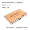 Cherry wood+silver box+ logo